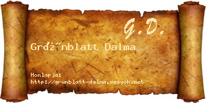 Grünblatt Dalma névjegykártya