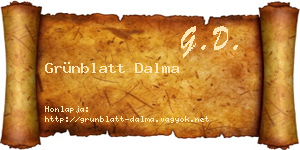 Grünblatt Dalma névjegykártya
